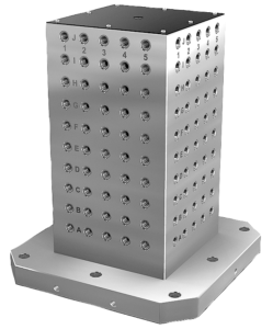 Workholding cubes, grey cast iron  with grid holes