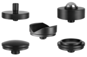 Screw rest inserts  spherical, centring disc, prism, locating pin, revolving ball