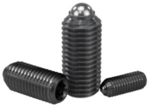 Spring plungers  with hexagon socket and ball, steel - inch