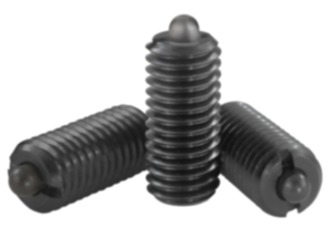 Spring plungers  with hexagon socket and thrust pin, steel