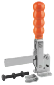 Toggle clamps vertical  with flat foot and full holding arm