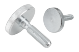 Knurled screws low head steel and stainless steel, DIN 653