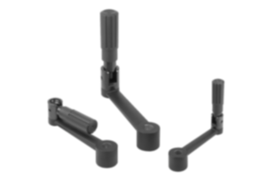 Crank handles aluminium with fold-away grip