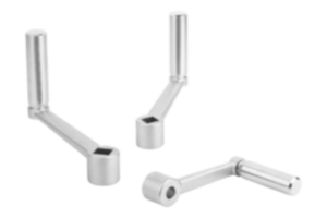 Manivelle en inox avec poignée cylindrique tournante