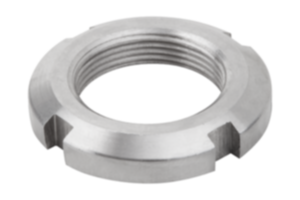 Slotted round nuts, steel or stainless steel,  DIN 981