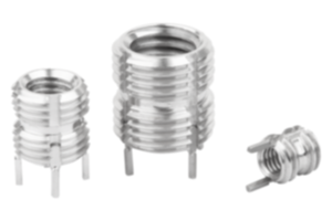 Threaded inserts reinforced internal thread, self-locking