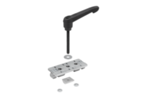 Profile slider with clamping lever