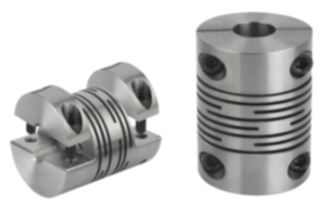 Beam couplings stainless steel  with detachable clamp hubs