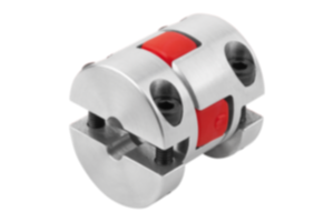 Elastomer dog couplings  with removable clamp hubs