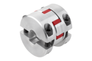 Elastomer dog couplings, short type  with removeable clamp hubs