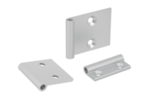 Hinge halves  aluminium, on-frame