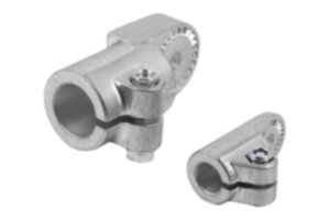 Tube clamps, swivel half  aluminium, with sunken teeth