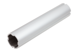 Round aluminium tubes  with slots