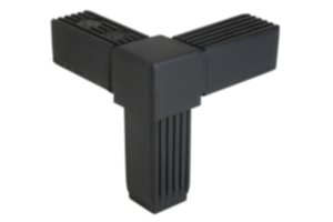 Square tube connectors three-way