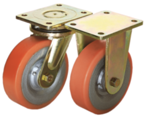 Swivel and fixed castors welded steel heavy-duty version