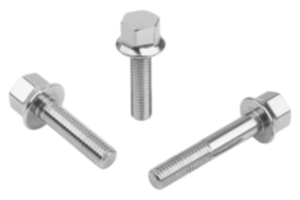 Stainless steel hexagon head bolts with collar  for Hygienic USIT® seal and shim washers